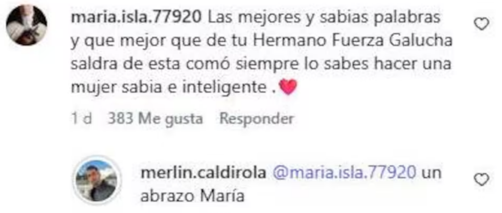 La mamá de Mauricio Isla apoya a Gala Caldirola en plena polémica