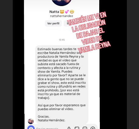 Yamila Reyna responde con dureza a Pamela Díaz y su equipo pide bajar el video