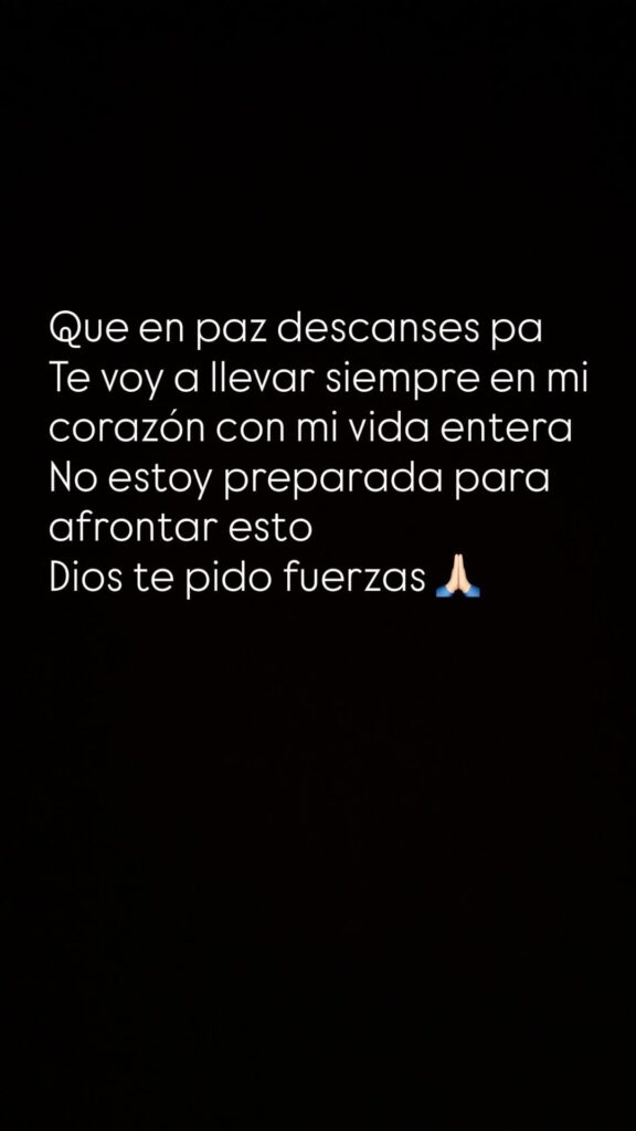 Katia “La Tana” Fenocchio despide a su padre tras una muerte repentina