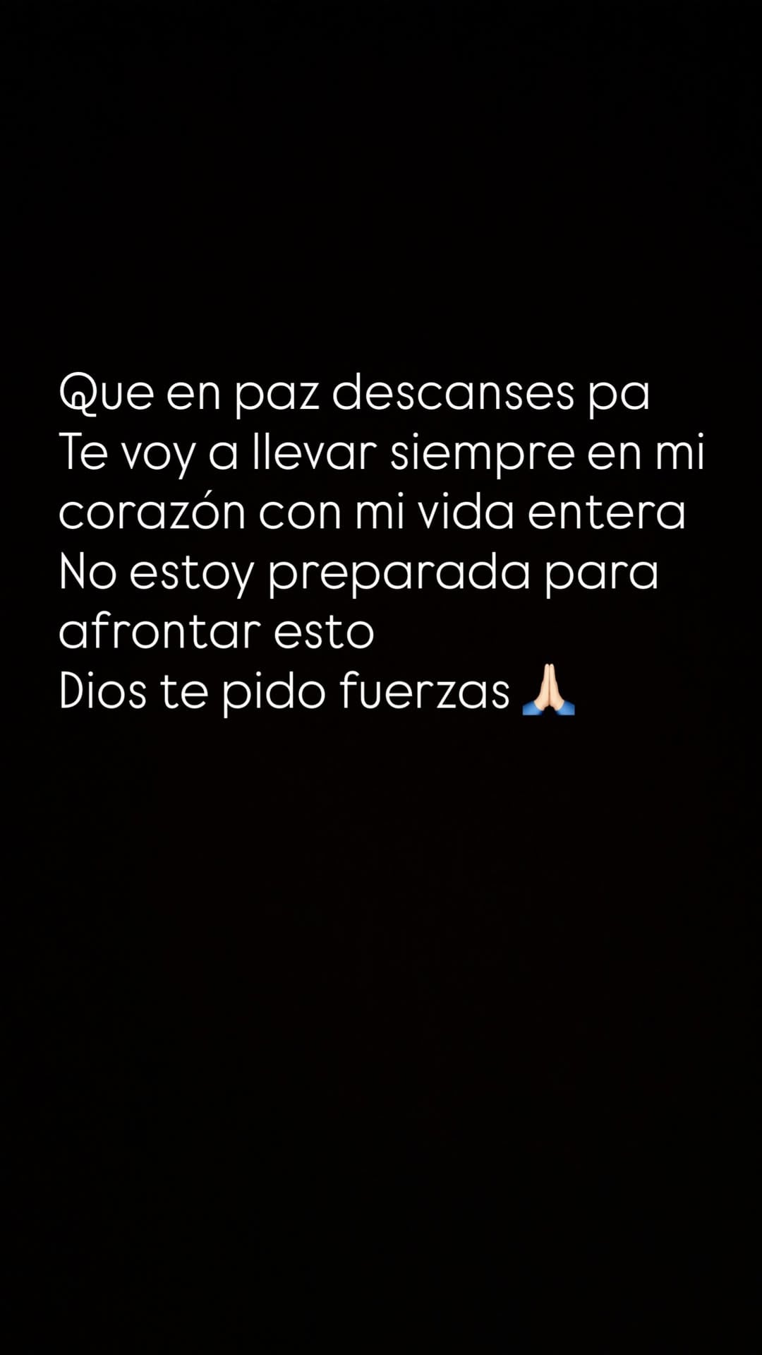 Katia “La Tana” Fenocchio despide a su padre tras una muerte repentina
