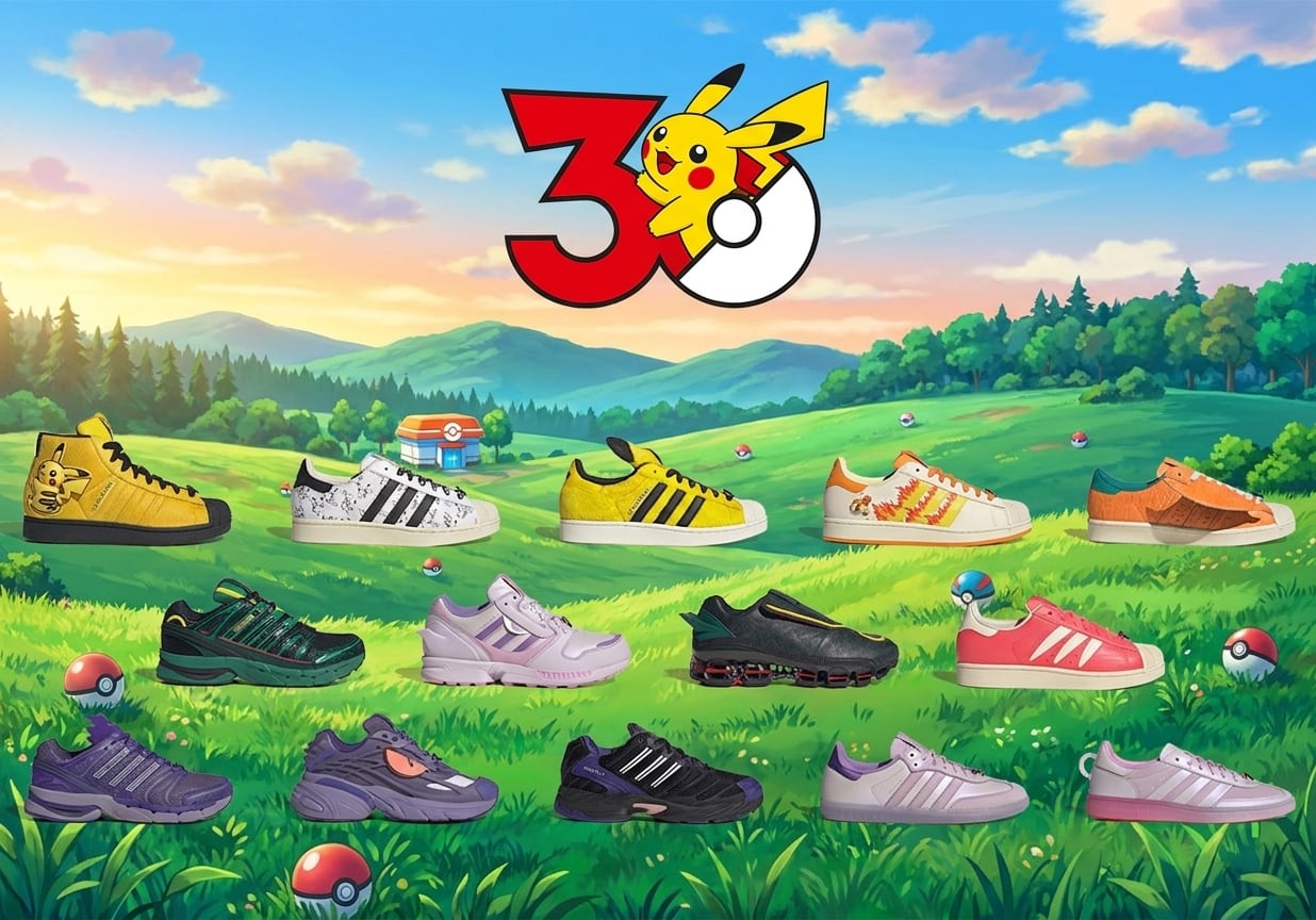 Pokémon y adidas lanzan más de 14 zapatillas para celebrar sus 30 años