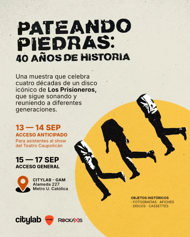 Los Prisioneros: exposición gratuita por 40 años de “Pateando Piedras” en el GAM