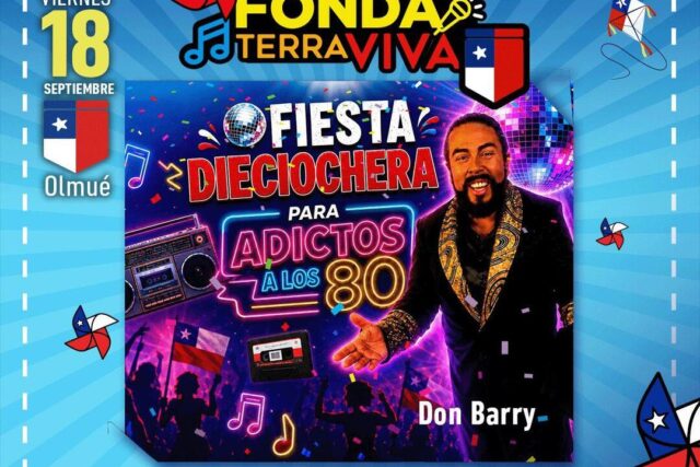Fonda Tera Viva Fiesta dieciochera para amantes de los 80 con Don Barry