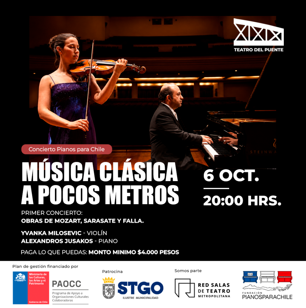 Yvanka Milosevic, violín – Alexandros Jusakos, piano – Obras de Mozart, Sarasate y Falla
