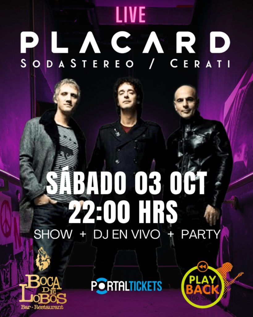 Placard: Tributo A Soda Stereo