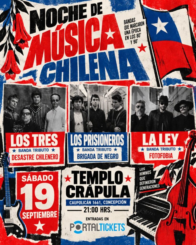 Noche de Música Chilena con los Tres, los Prisioneros y la Ley