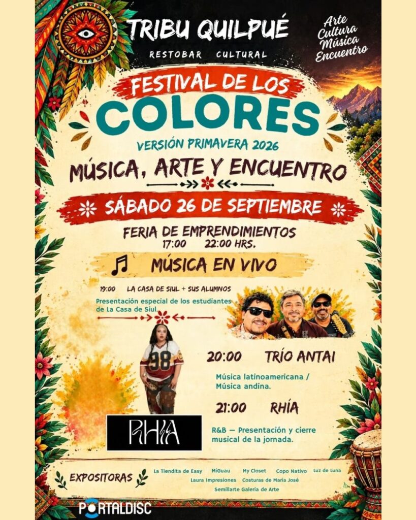 Festival de los Colores: Sabado 26 Primavera 2026 en Tribu Restobar, Quilpué