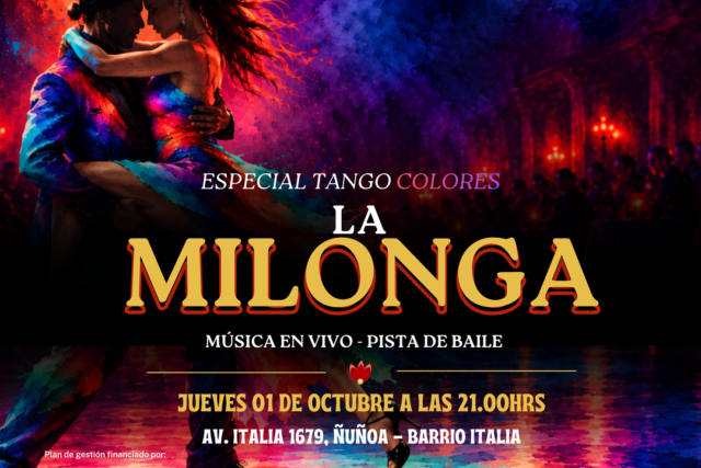 Milonga Jueves 1 Octubre 21hrs