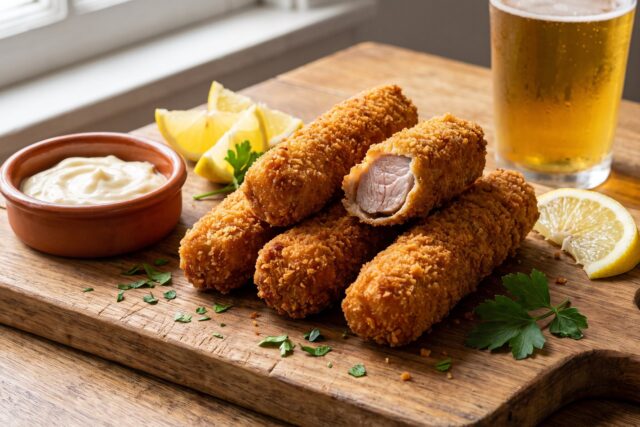 Bastones fritos de bondiola: la picada crocante para compartir con cerveza