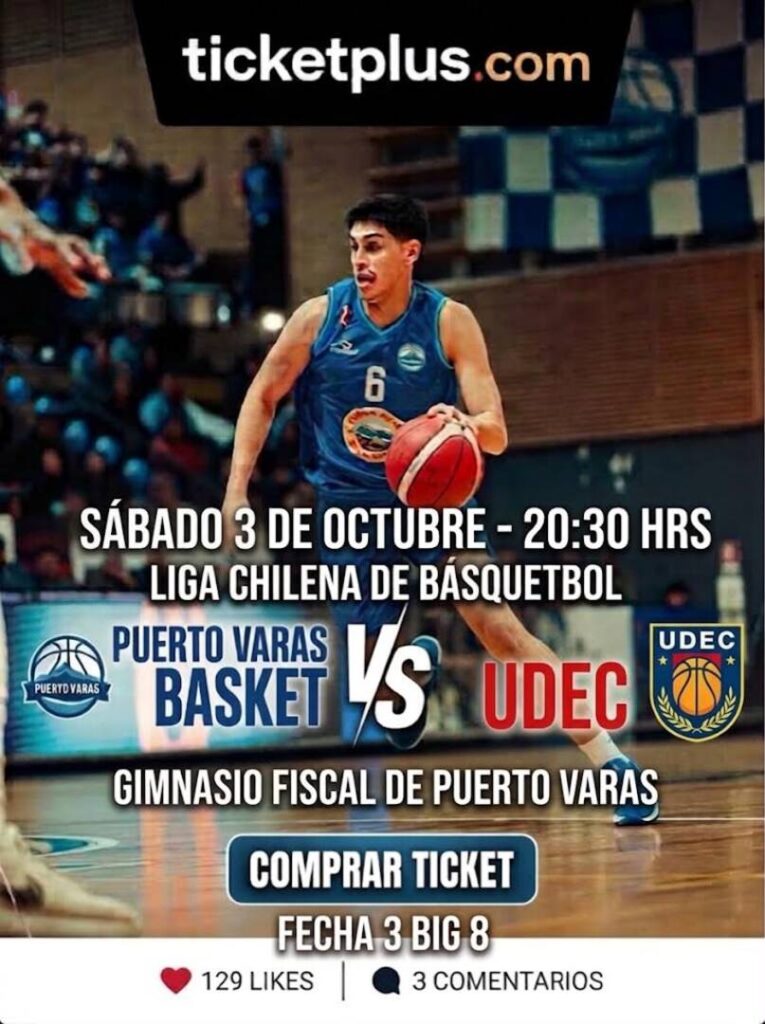 Puerto Varas Basket vs Udec/ LNB – Liga Chery By Cecinas Llanquihue 2026 – Juego 2 play in