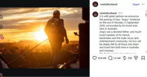 Rock australiano de luto por muerte de Angry Anderson, líder de Rose Tattoo, a los 79 años