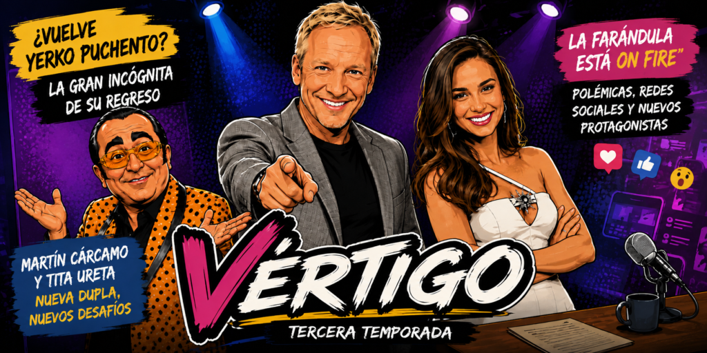 La incógnita de Yerko Puchento marca el regreso de «Vértigo» con Cárcamo y Tita Ureta