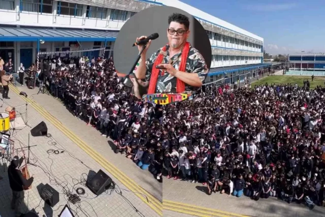 Profesor de Vitacura hace cantar a todo un colegio el himno de Joe Vasconcellos y se vuelve viral