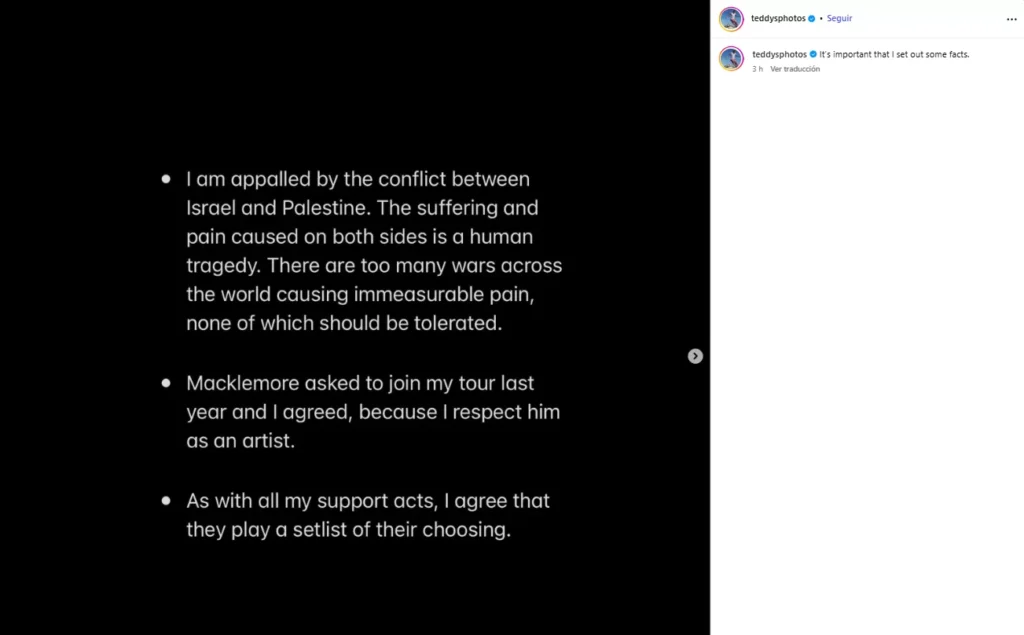 Ed Sheeran rompe el silencio: la salida de Macklemore no fue mi decisión