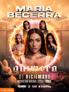 María Becerra vuelve a Santiago con su Quimera Tour 360° en el Movistar Arena