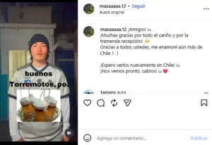 Japonés se vuelve viral en Chile tras error en la micro y alarga su viaje para el 18