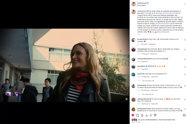 Nicole aplaude a profesor de Puente Alto que enseña con música chilena y Depeche Mode