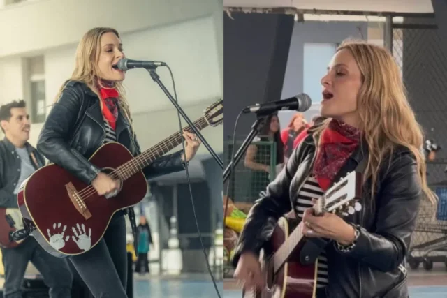 Nicole sorprendió a escolares de Puente Alto tras viralizar su versión de 'Esperando Nada'