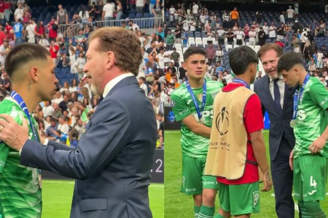 Domínguez consuela a los caturros tras final de Intercontinental