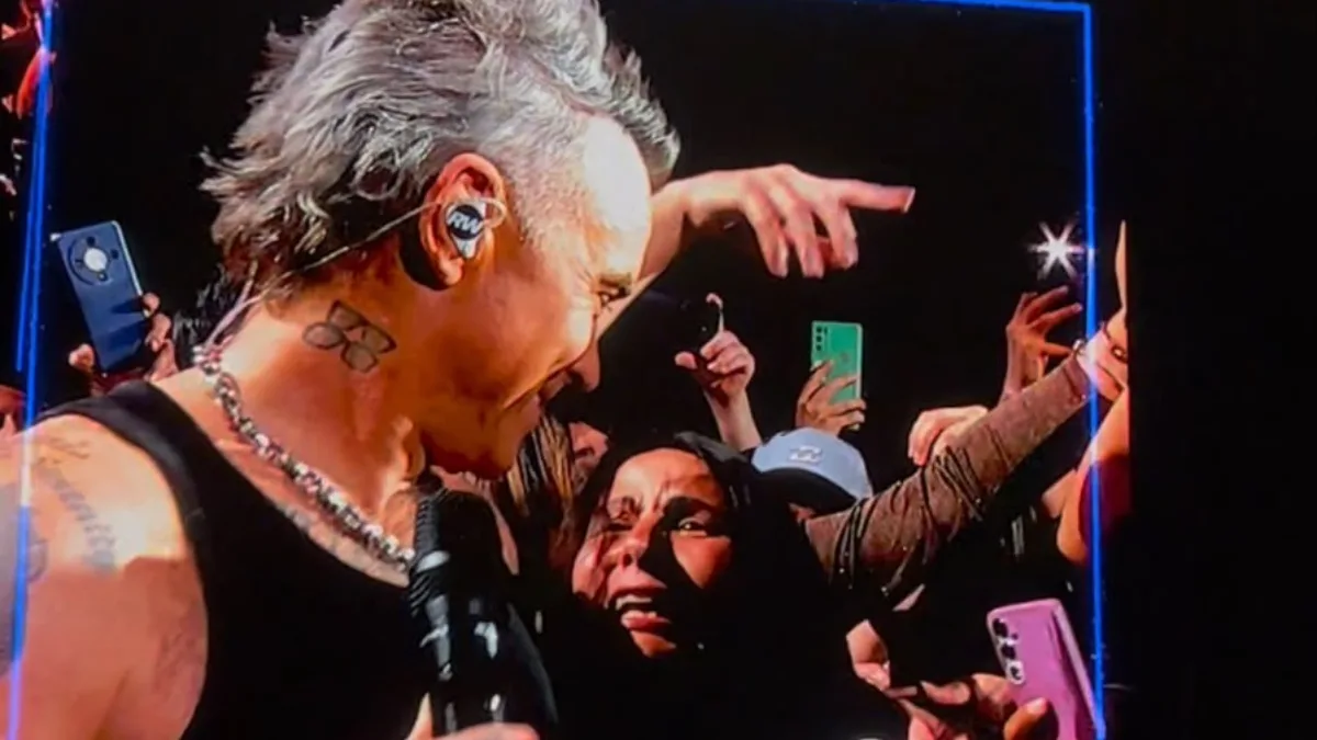 El estadio de Robbie Williams se rindió ante una fanática chilena