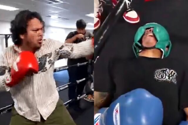Marcos Maidana manda a la lona a streamer Oblivion en sparring viral