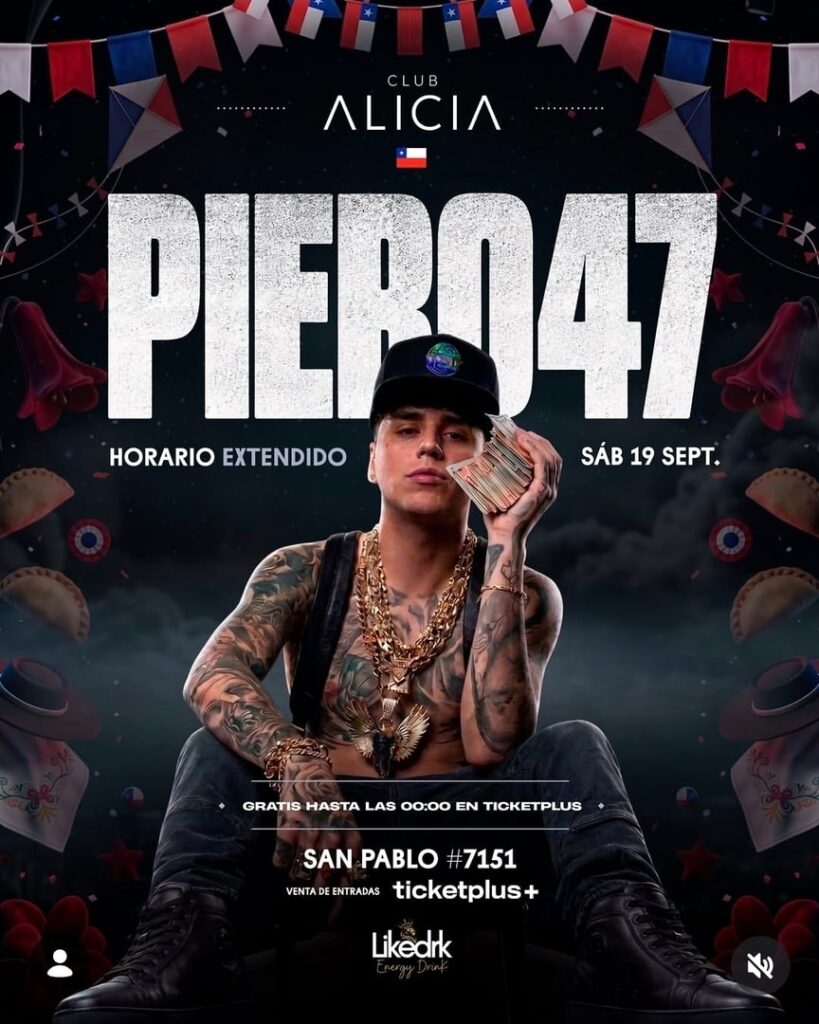 Piero 47 en Vivo Fonda Doña Alicia- Sábado 19 de Septiembre- 23:00