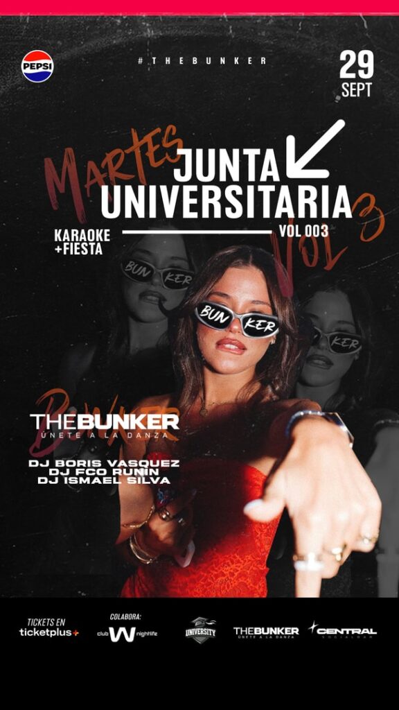 Junta Universitaria – Martes 29 Sept/ The Bunker