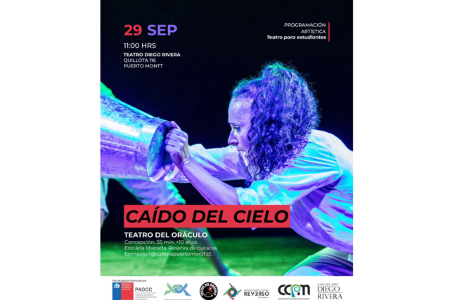 Función obra "Caído del Cielo" en el Teatro Diego Rivera