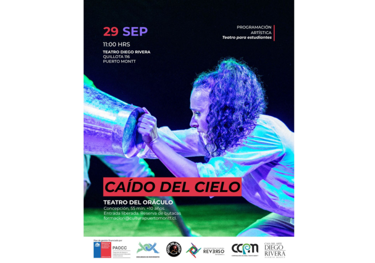 Función obra "Caído del Cielo" en el Teatro Diego Rivera