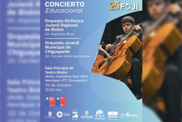 Concierto gratuito de comunidad de la OSJR Biobío