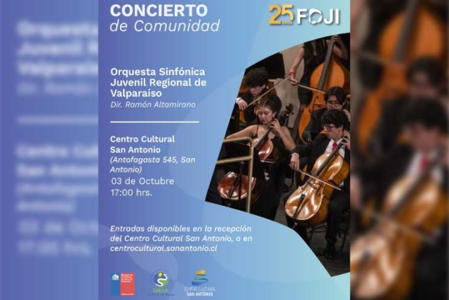 Concierto gratuito de comunidad de la OSJR Valparaíso
