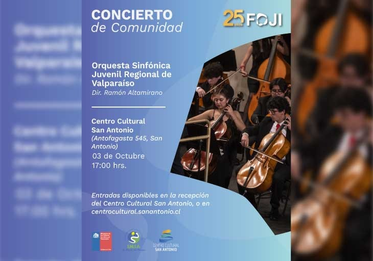 Concierto gratuito de comunidad de la OSJR Valparaíso