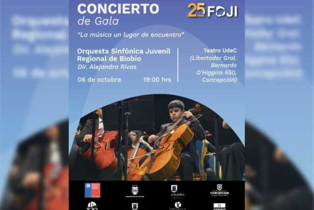 Concierto gratuito de gala de la OSJR Biobío