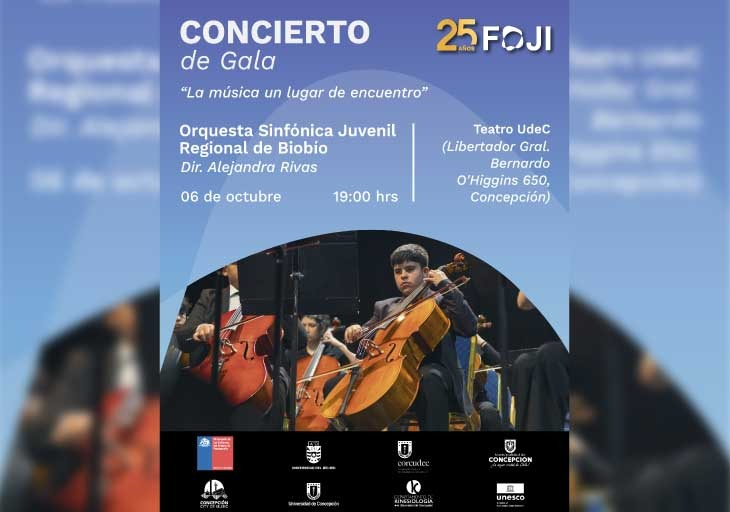 Concierto gratuito de gala de la OSJR Biobío