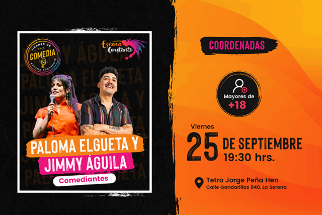 Paloma Elgueta y Jimmy Águila - comediantes