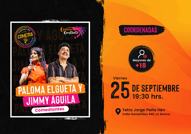 Paloma Elgueta y Jimmy Águila - comediantes