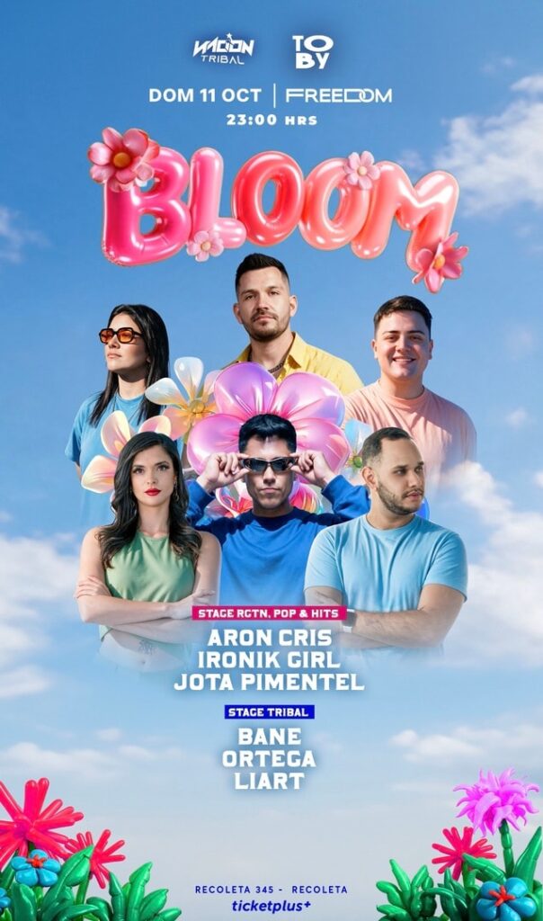 Bloom – Toby – Nación Tribal – Spot Freedom – Domingo 11 Oct – 23:00