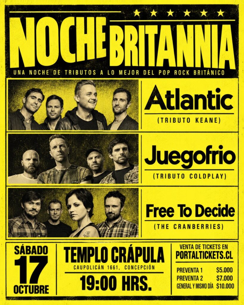 Noche Britannia: Tributos A Keane, Coldplay y The Cranberries