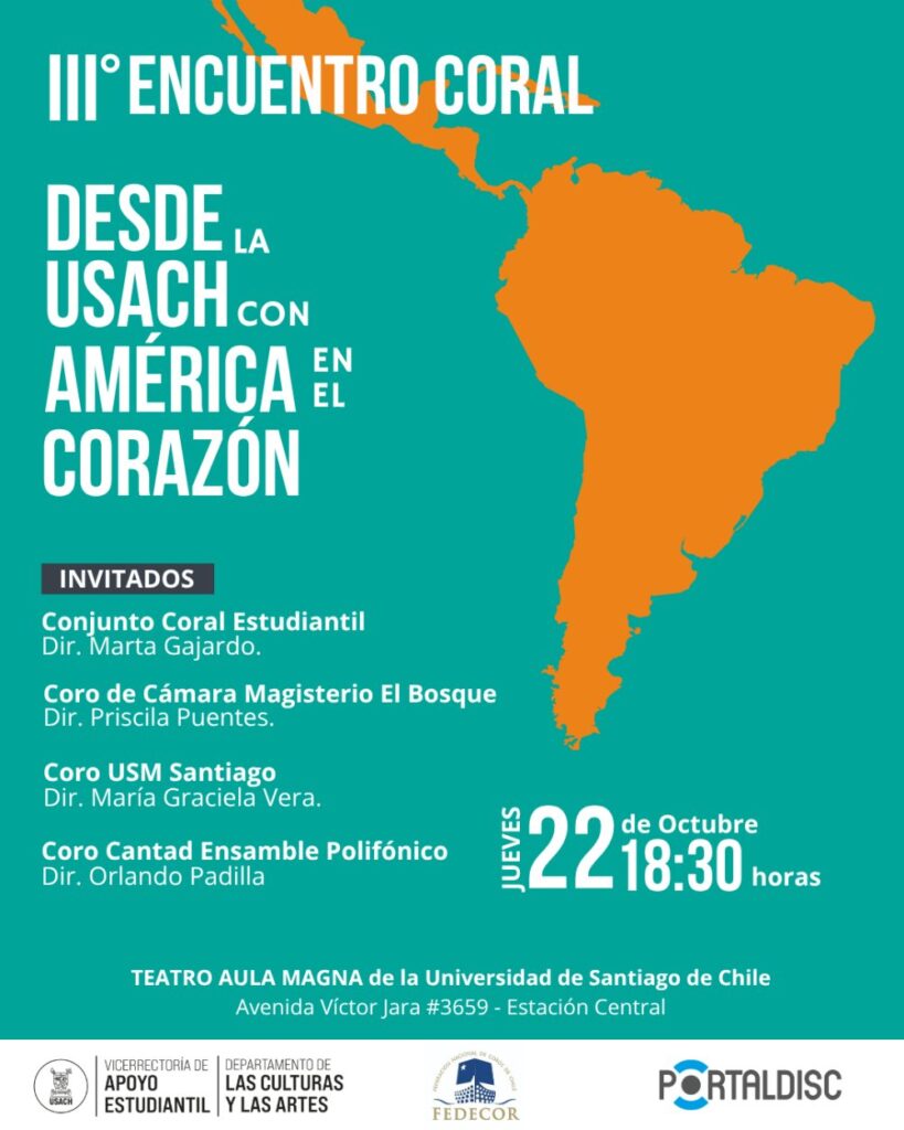 Tercera Versión del Encuentro Coral “Desde la Usach con América en el Corazón”