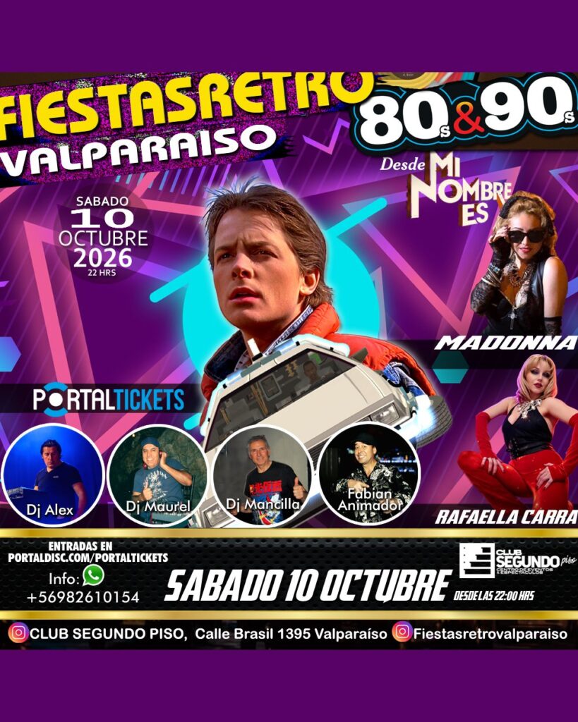 Fiesta Retro 80-90S Sabado 10 Octubre