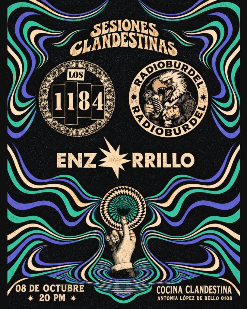 Sesiones Clandestinas Presenta : Radio Burdel + Enzorrillo + los 1184 en Vivo ⚡