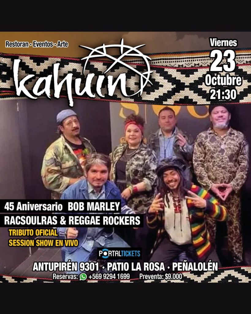 Kahuin Presenta: Bob Marley- Tributo por Racsoulras & Reggae Rockers - 45 Aniversario