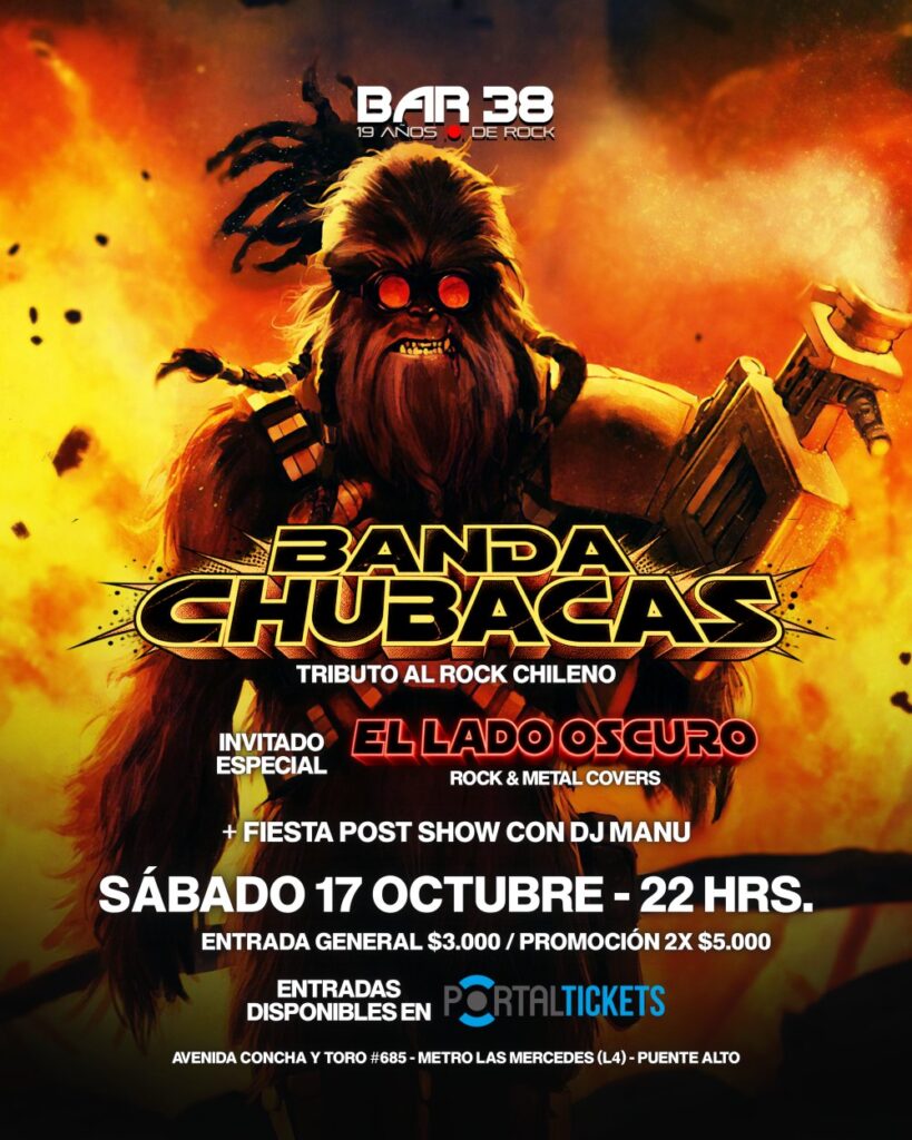 Bar38 Presenta: Banda Chubacas + el Lado Oscuro en el 38
