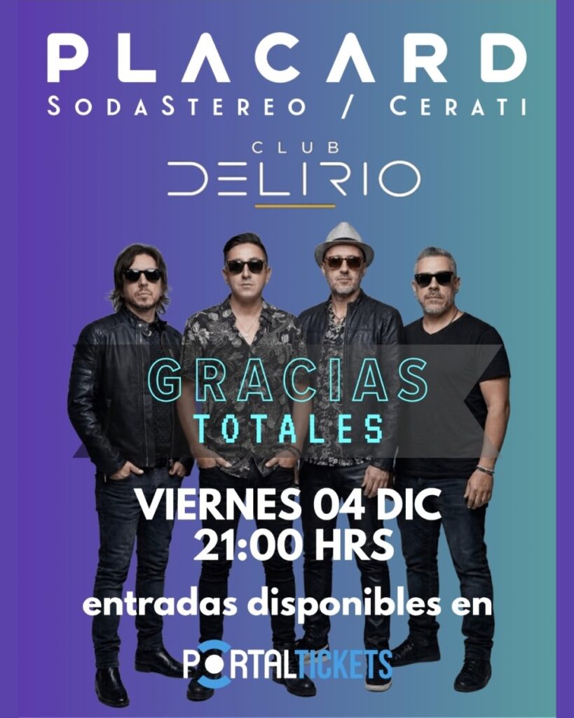 Placard: Tributo A Soda Stereo