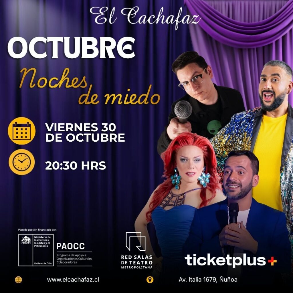Show de Stand up-Noches de miedo – Viernes 30 Octubre 20:30hrs
