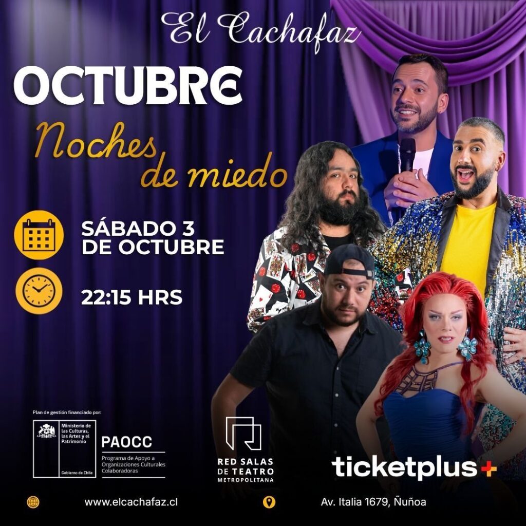 Show de Stand up-Noches de miedo – Sabado 3 Octubre 22.15hrs