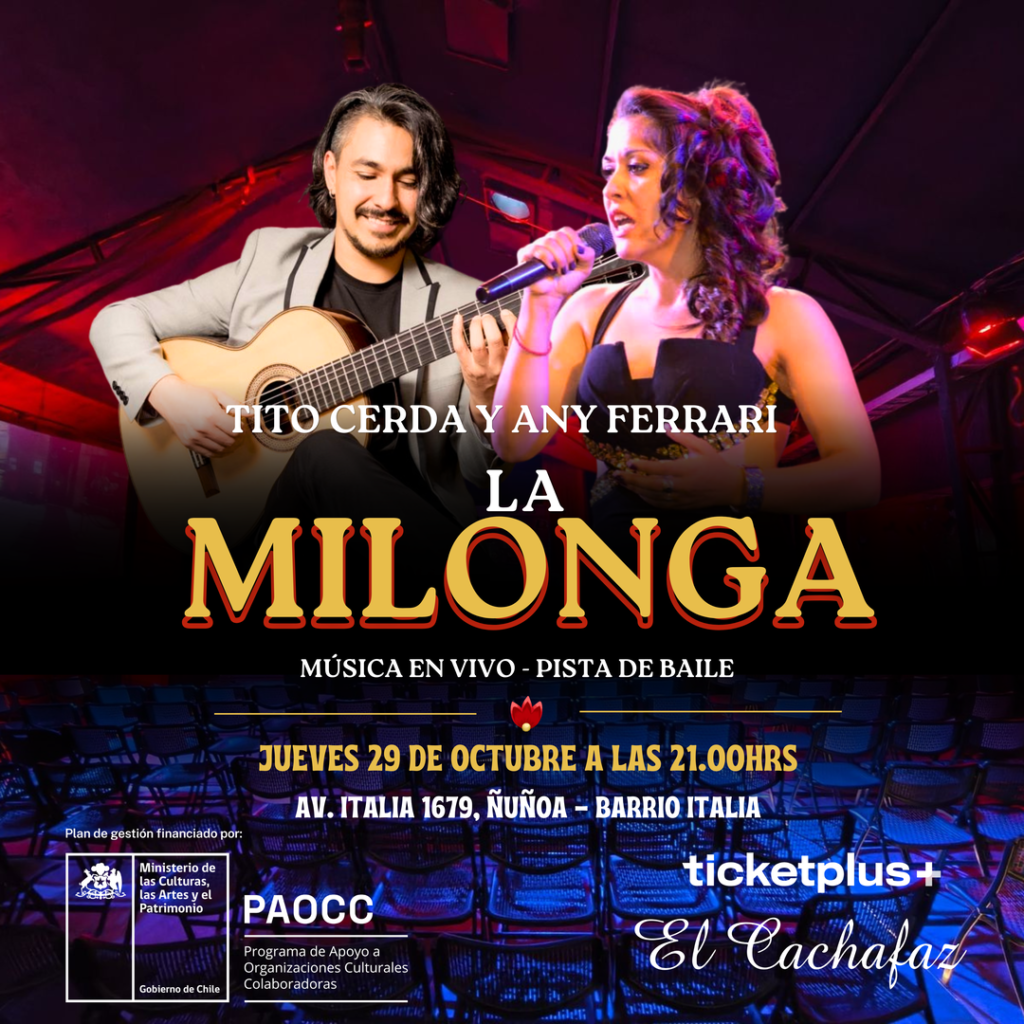 Milonga Jueves 29 Octubre 21hrs