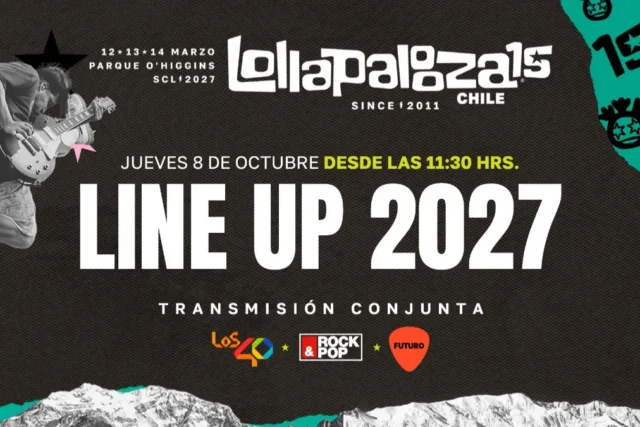 Lineup de Lollapalooza Chile 2027 se revela este jueves a las 12:00