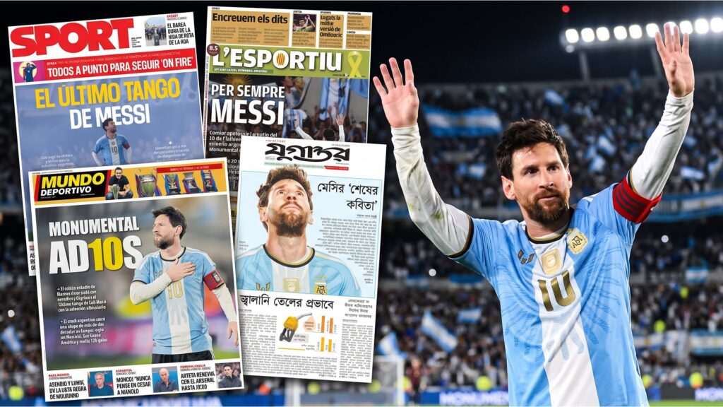 Messi deja la selección argentina y su adiós acapara las portadas del mundo