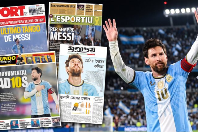 Messi deja la selección argentina y su adiós acapara las portadas del mundo
